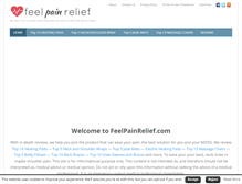 Tablet Screenshot of feelpainrelief.com